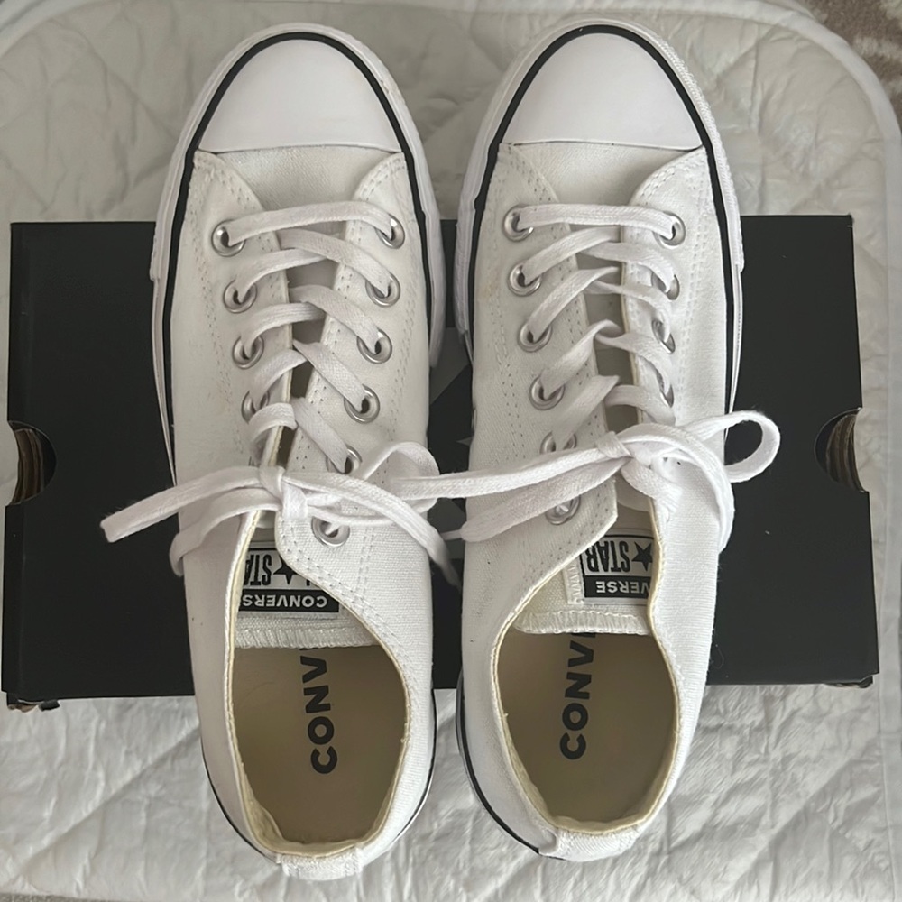 Converse All Star platform shoes white